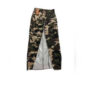 NWT Sexy Shein maxi camouflage skirt with high front slit Size Medium